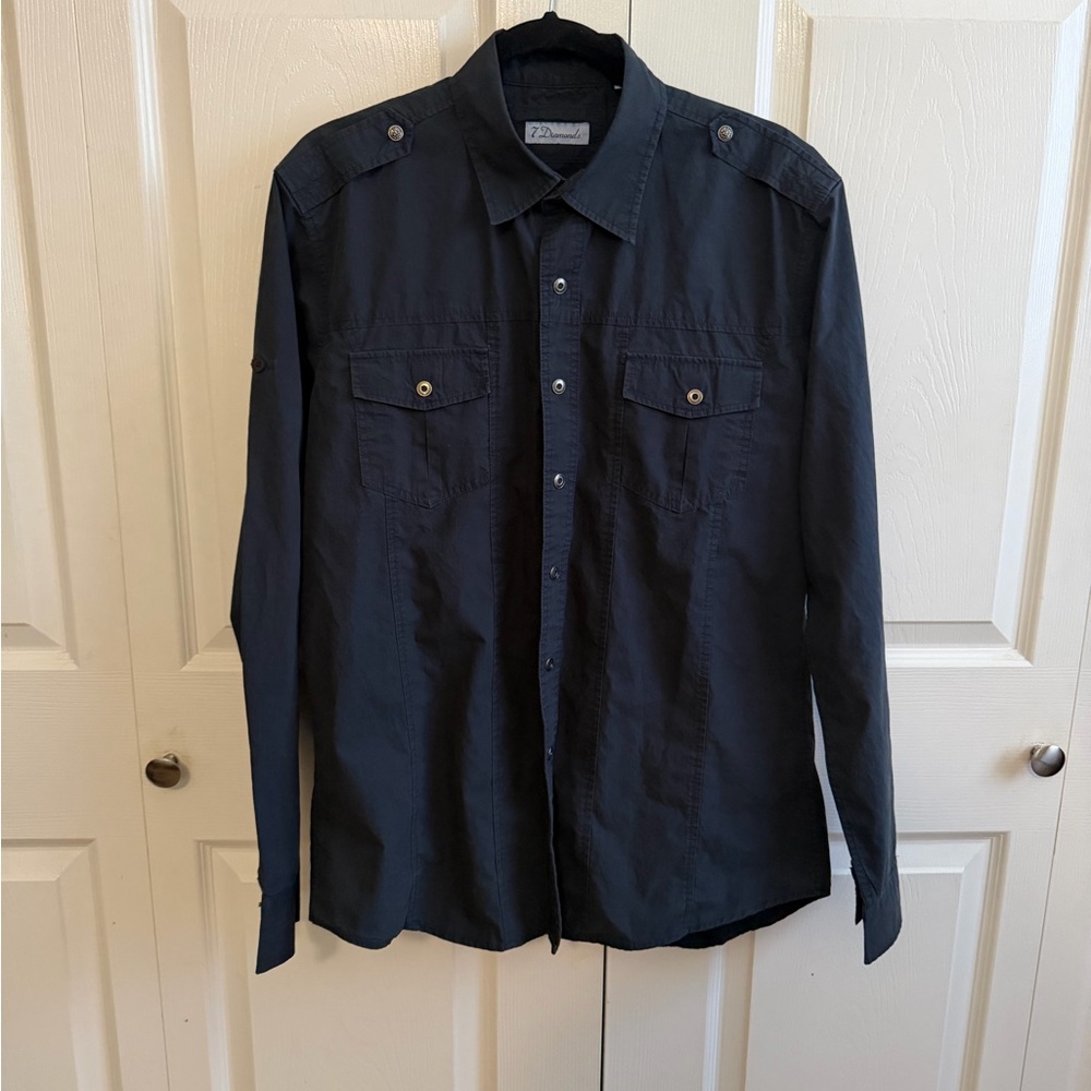 5 for $25! 7 Diamonds Midnight Blue Shirt